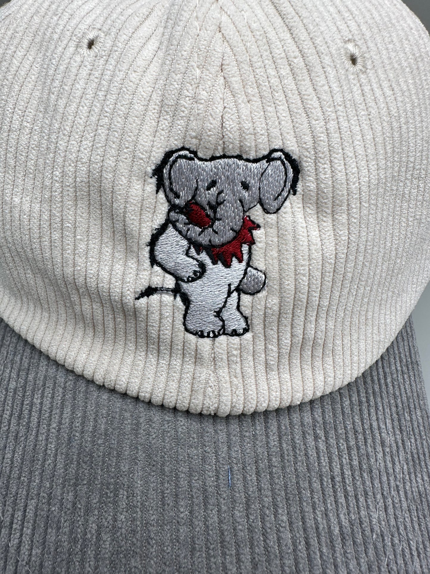 Dancing Elephant Corduroy Two Tone Adjustable Hat