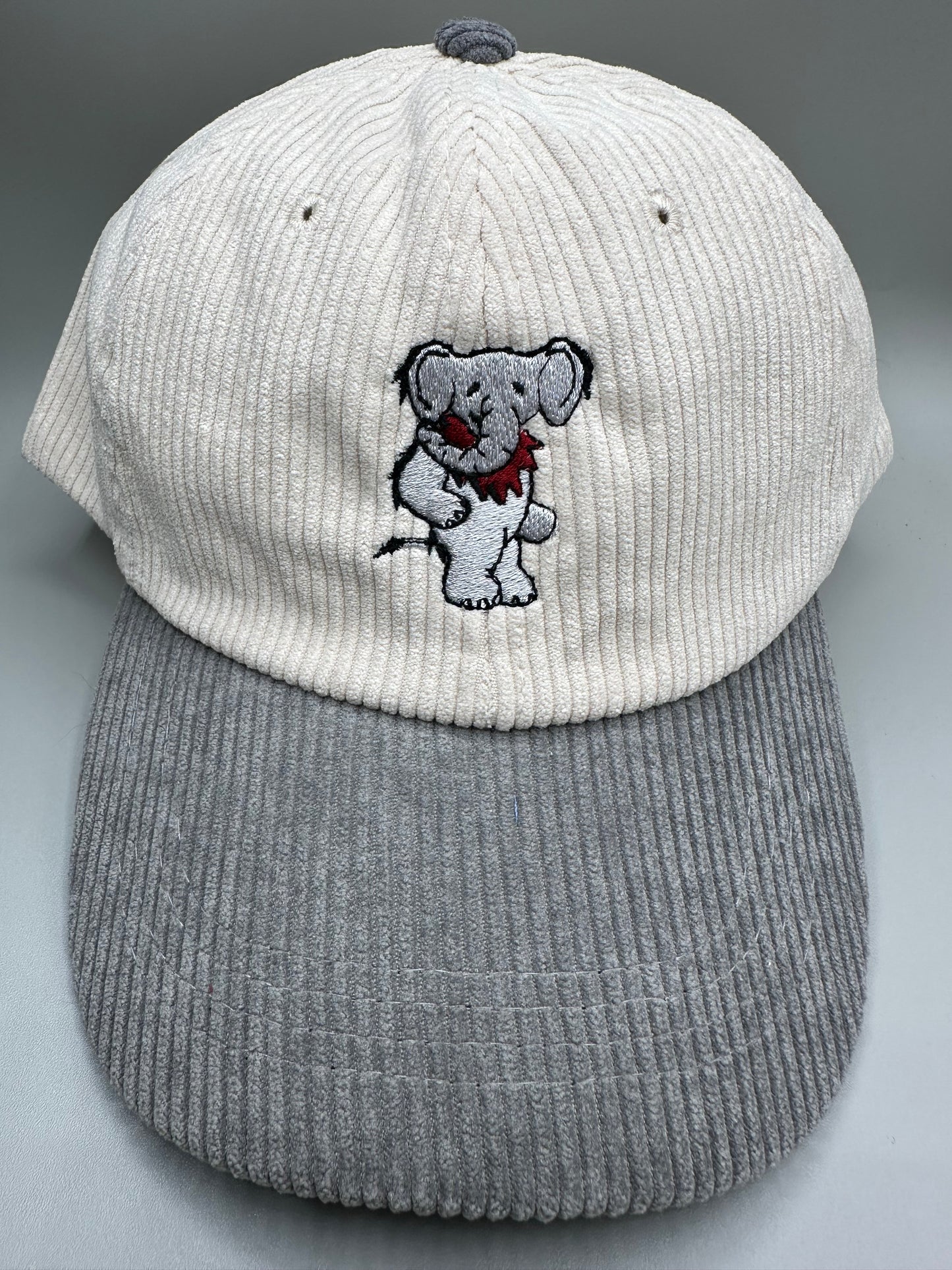 Dancing Elephant Corduroy Two Tone Adjustable Hat