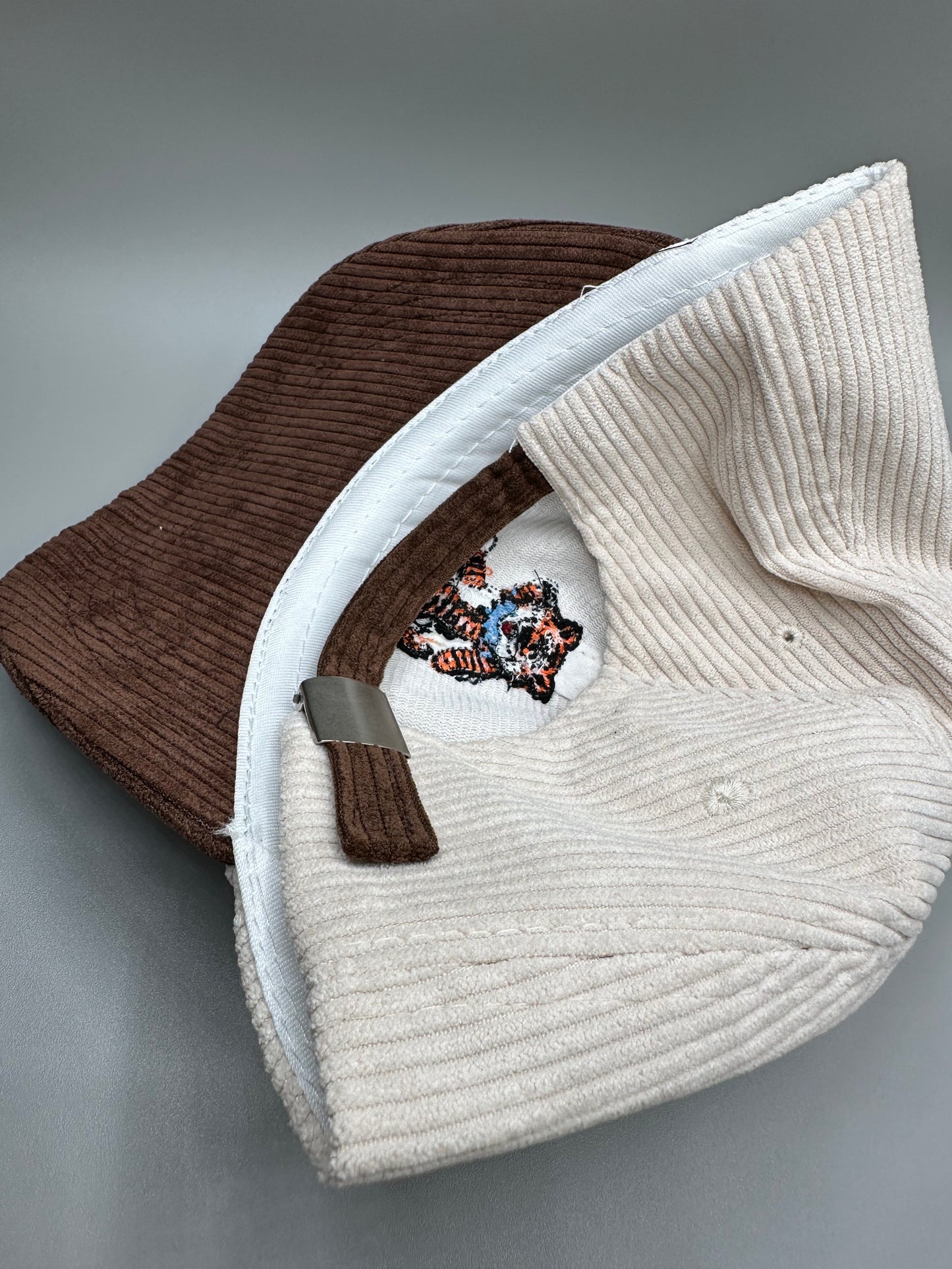 Dancing Tiger Corduroy Two Tone Adjustable Hat