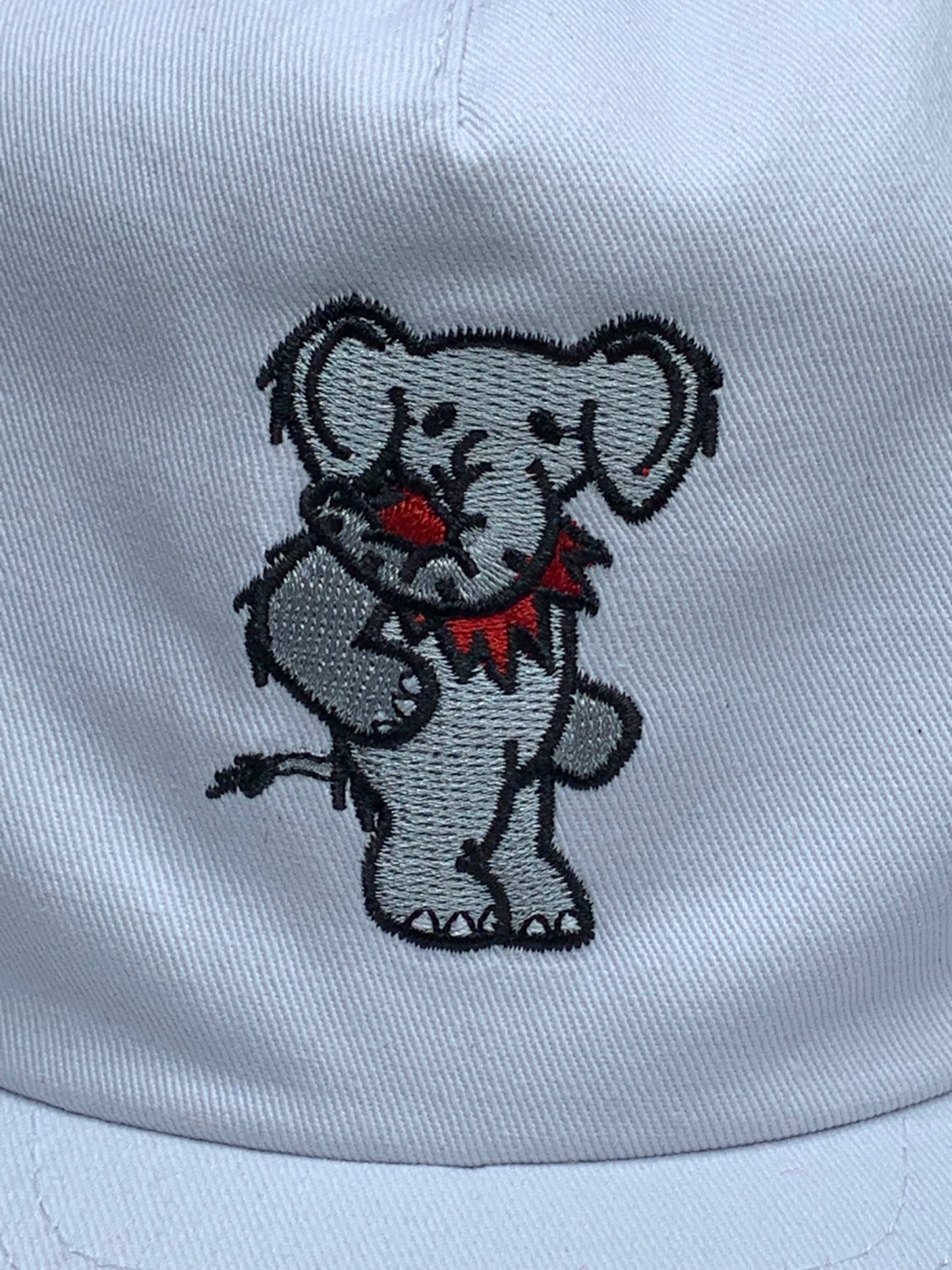 White Dead Head Elephant Snapback Hat