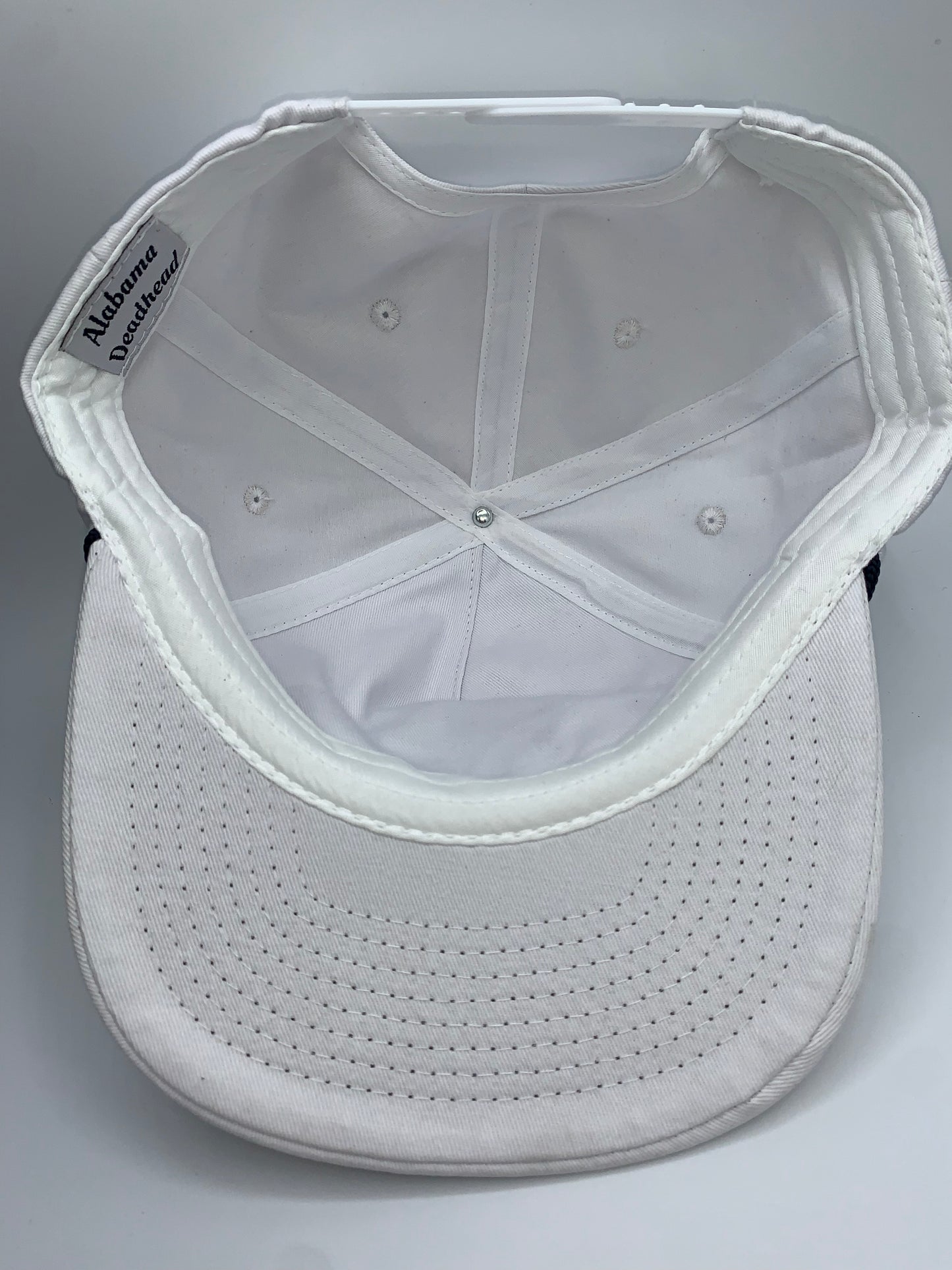 White Dead Head Tiger Rope Snapback Hat