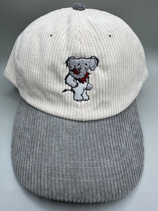 Dancing Elephant Corduroy Two Tone Adjustable Hat