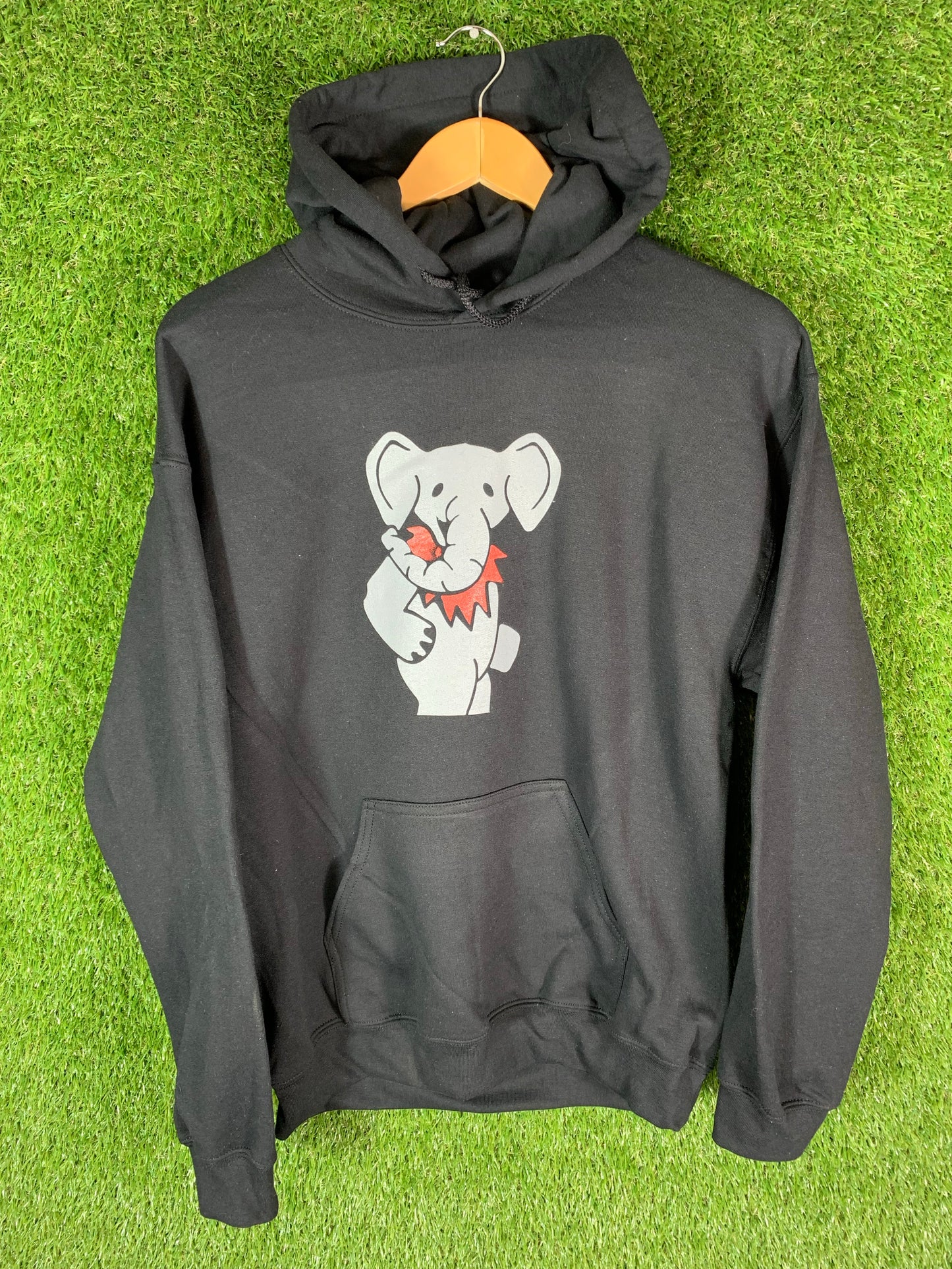 Dead Head Elephant Hoodie Sweatshirt - Black