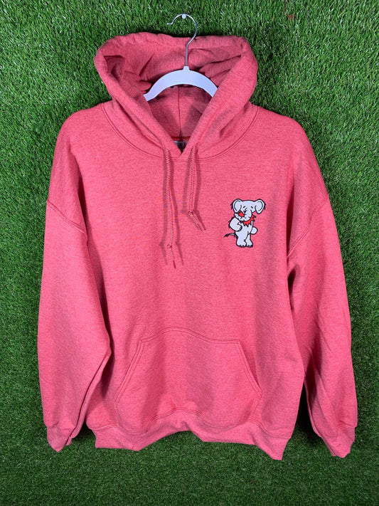 Dead Head Elephant Hoodie - Scarlet Heather Red