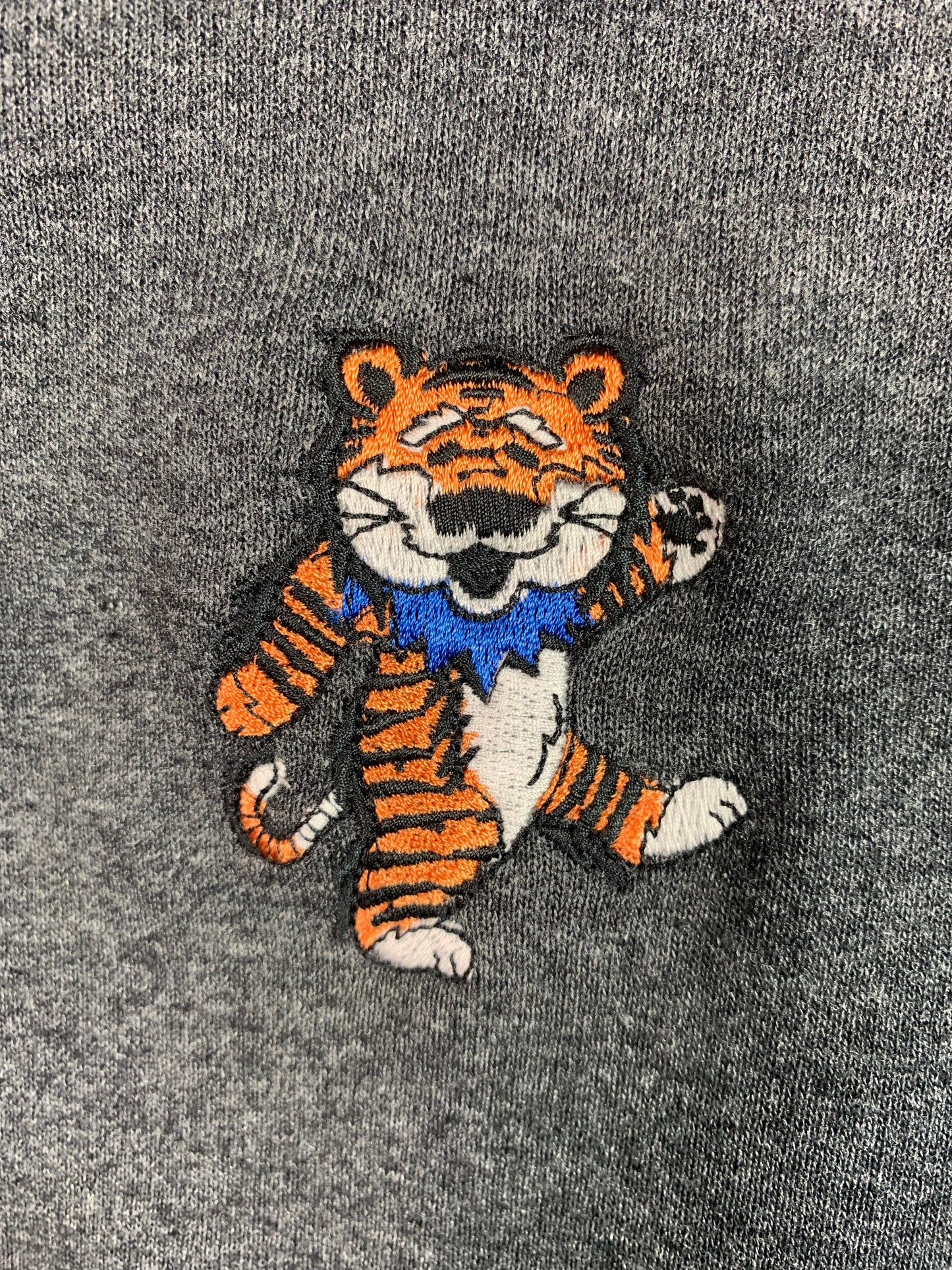 Dead Head Tiger Embroidered Quarter Zip Pullover